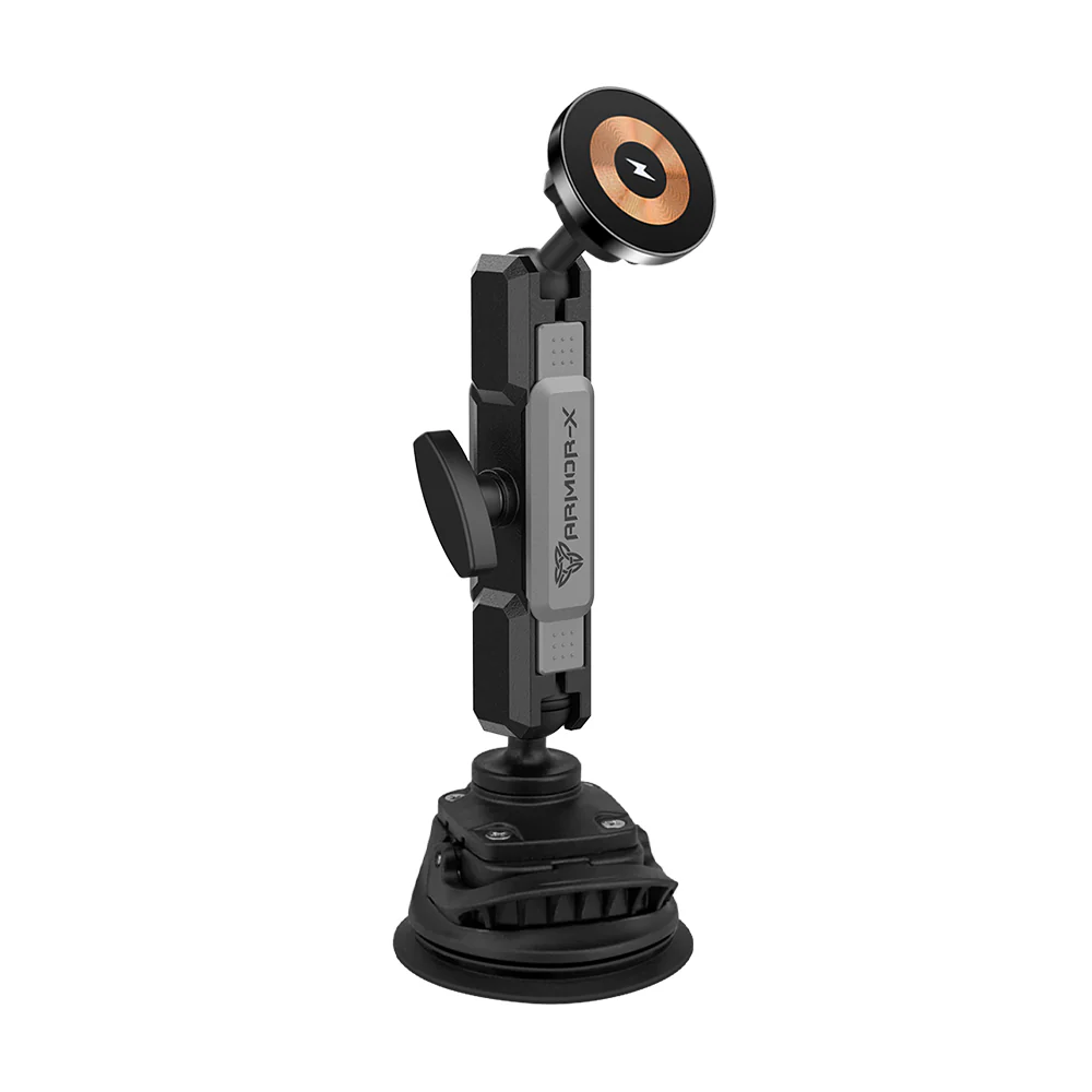 P23MS03 | Heavy-Duty Strong Suction Cup Car Mount | MagSafe 15W Fast Charger | ONE-LOCK for iPhone - Image 10