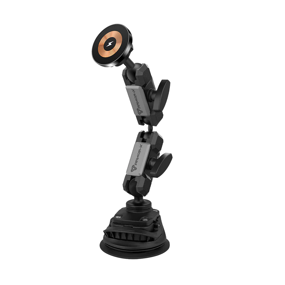 P23MS03 | Heavy-Duty Strong Suction Cup Car Mount | MagSafe 15W Fast Charger | ONE-LOCK for iPhone - Image 11