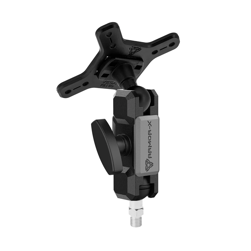 VSA-P28 | One Inch Ball Base M10 Male Thread Motorcycle VESA Mount ( 75x75mm | 50x50mm ) | Design for Tablet