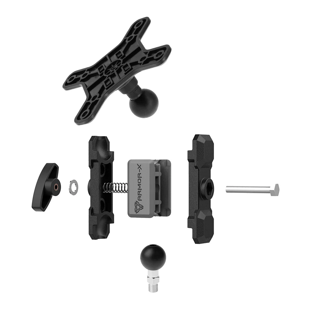 VSA-P28 | One Inch Ball Base M10 Male Thread Motorcycle VESA Mount ( 75x75mm | 50x50mm ) | Design for Tablet - Image 9