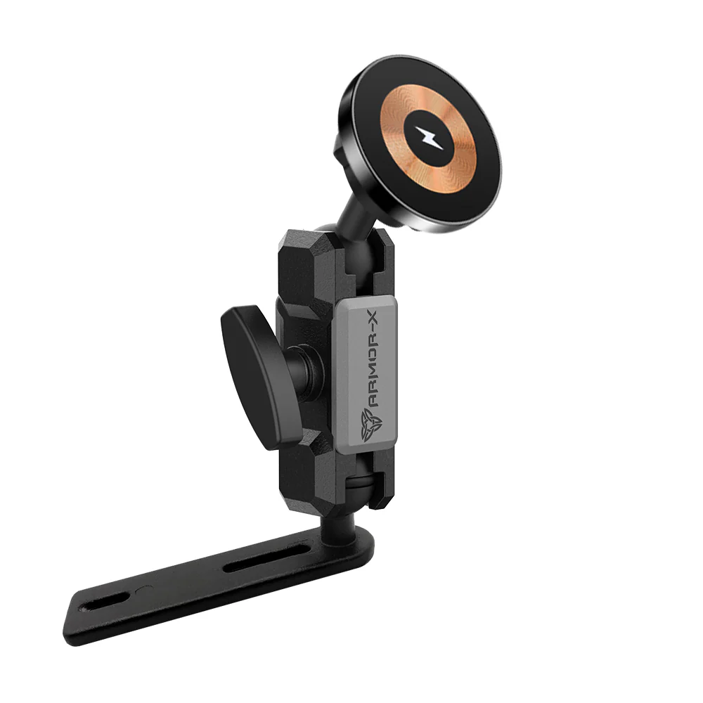 P29MS03 | Heavy-Duty Motorcycle brake/clutch Reservoir Cover Mount | MagSafe / Pixelsnap 15W Fast Charger | ONE-LOCK for iPhone & Smartphone