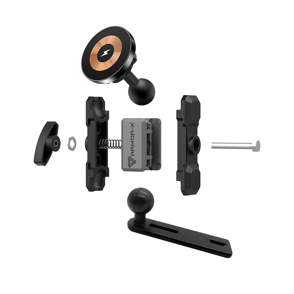 P29MS03 | Heavy-Duty Motorcycle brake/clutch Reservoir Cover Mount | MagSafe / Pixelsnap 15W Fast Charger | ONE-LOCK for iPhone & Smartphone - Image 10