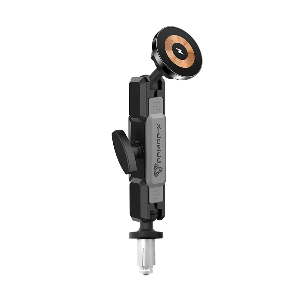 P30MS03 | Heavy-Duty Motorcycle Fork Stem Mount | MagSafe / Pixelsnap 15W Fast Charger | ONE-LOCK for iPhone & Smartphone - Image 12