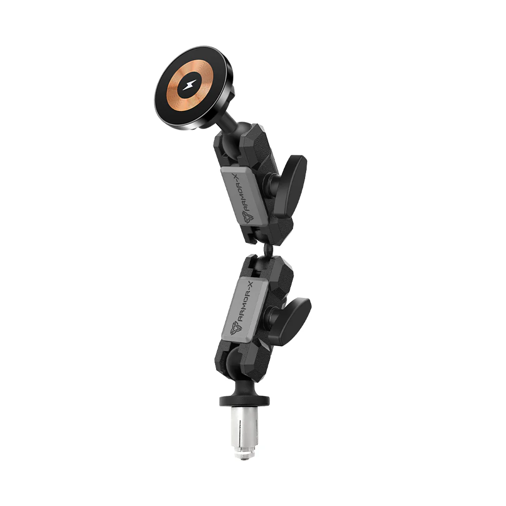 P30MS03 | Heavy-Duty Motorcycle Fork Stem Mount | MagSafe / Pixelsnap 15W Fast Charger | ONE-LOCK for iPhone & Smartphone - Image 13