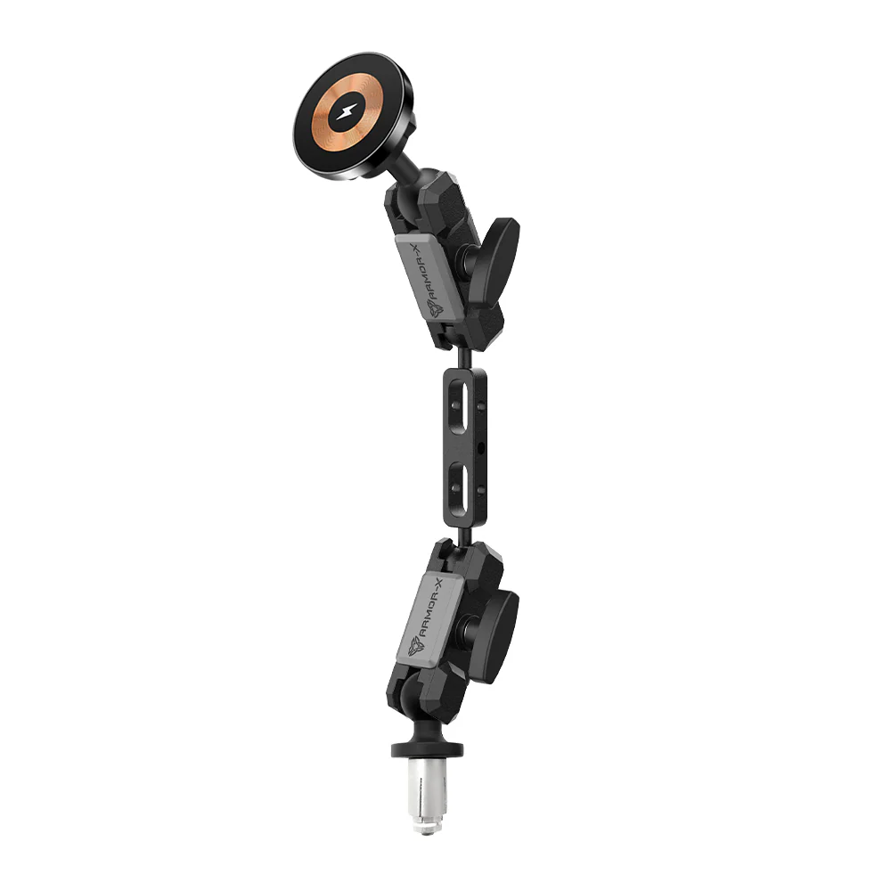 P30MS03 | Heavy-Duty Motorcycle Fork Stem Mount | MagSafe / Pixelsnap 15W Fast Charger | ONE-LOCK for iPhone & Smartphone - Image 14