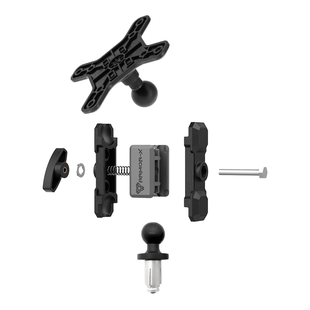 VSA-P30 | Motorcycle Handlebar Pump VESA Mount ( 75x75mm | 50x50mm ) with Fork Stem Base | Design for Tablet - Image 9