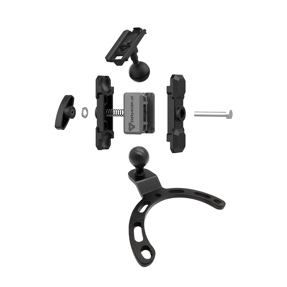 P31K  | Heavy-Duty Motorcycle Fuel / Oil Tank Mount * SMALL | ONE-LOCK for Phone - Image 10