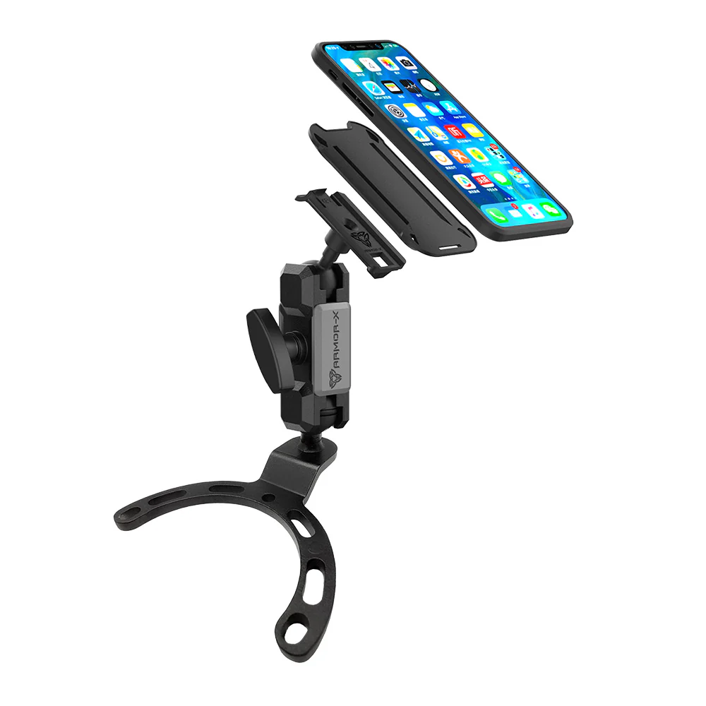 P31K  | Heavy-Duty Motorcycle Fuel / Oil Tank Mount * SMALL | ONE-LOCK for Phone - Image 9
