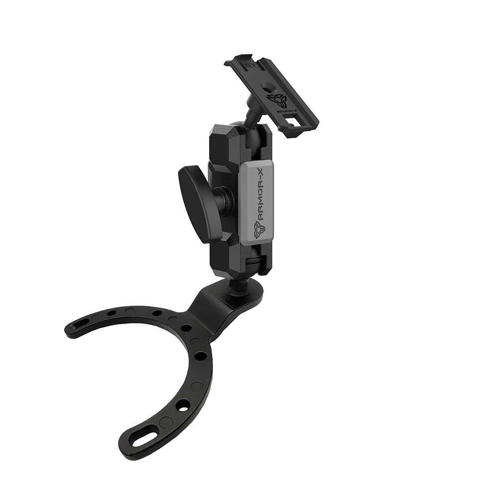 P32K | Heavy-Duty Motorcycle Fuel / Oil Tank Mount * LARGE | ONE-LOCK for Phone