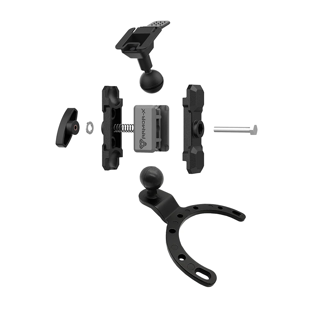P32T | Heavy-Duty Motorcycle Fuel / Oil Tank Mount * LARGE | ONE-LOCK for Tablet - Image 11