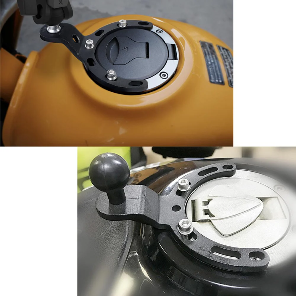 P32T | Heavy-Duty Motorcycle Fuel / Oil Tank Mount * LARGE | ONE-LOCK for Tablet - Image 4