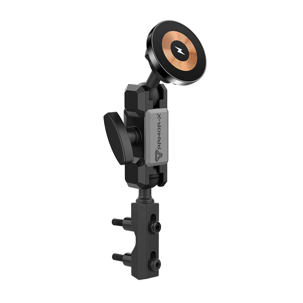 P34MS03 | Heavy-Duty Motorcycle Brake / Clutch / Perch PixelSnap 15W Fast Charger Mount | ONE-LOCK for Google Pixel Smartphone