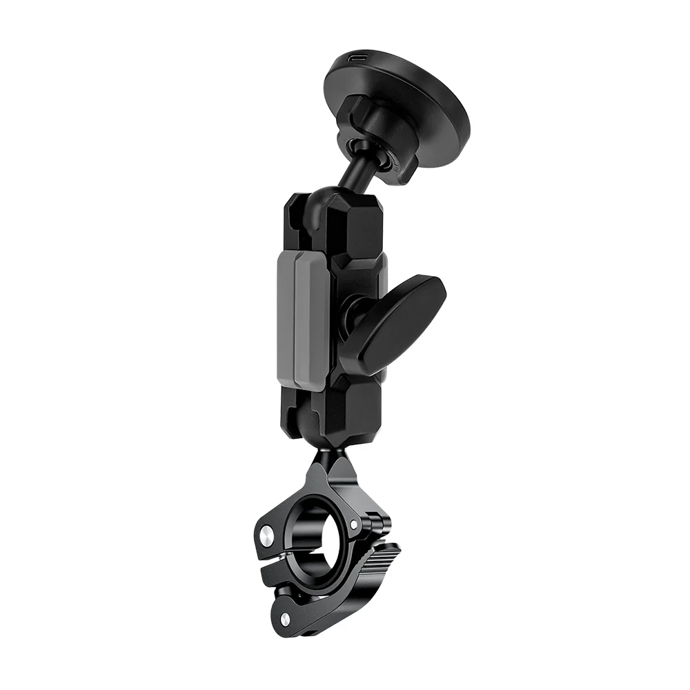 P35MS03 | Heavy-Duty Motorcycle Quick Release Handlebar Mount | MagSafe / Pixelsnap 15W Fast Charger | ONE-LOCK for iPhone & Smartphone - Image 7
