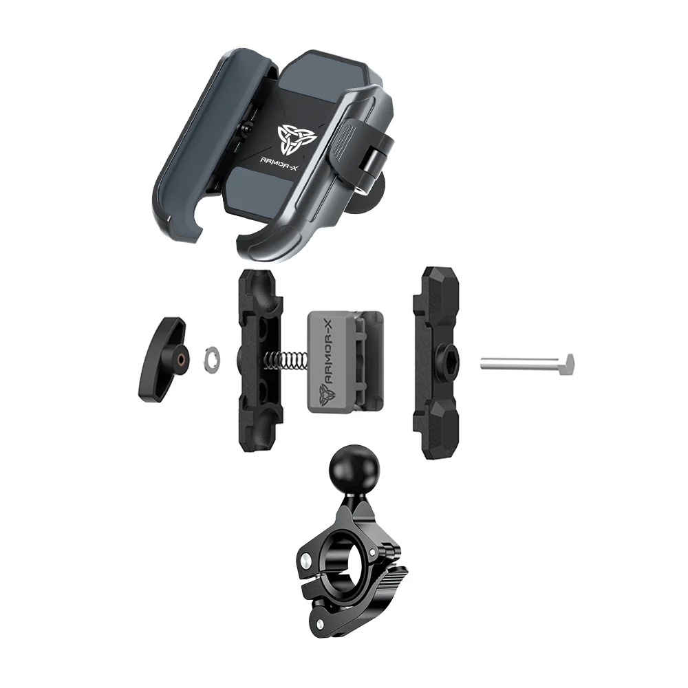 P35UP | Motorcycle Tool Free Installation Handlebar Mount Universal Mount | ⌀22-32mm | Design for Phone - Image 9