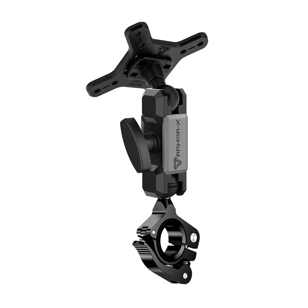 VSA-P35 | Motorcycle Tool Free Installation Handlebar VESA Mount ( 75x75mm | 50x50mm ) | ⌀22-32mm | Design for Tablet