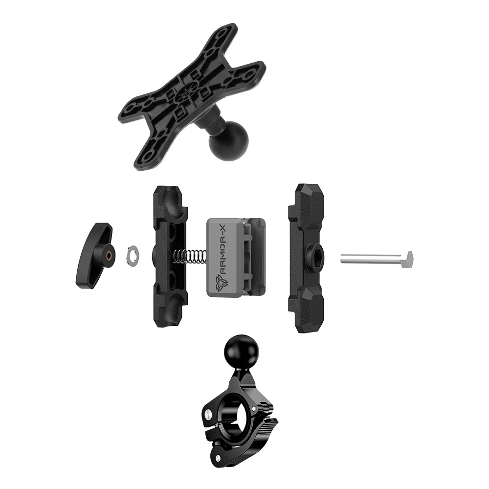 VSA-P35 | Motorcycle Tool Free Installation Handlebar VESA Mount ( 75x75mm | 50x50mm ) | ⌀22-32mm | Design for Tablet - Image 8