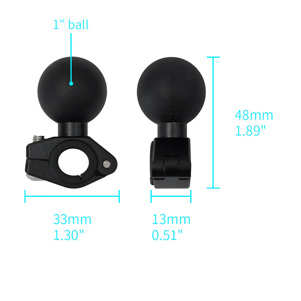 P36K | Heavy-Duty Motorcycle Mirror Mount | ONE-LOCK for Phone - Image 2