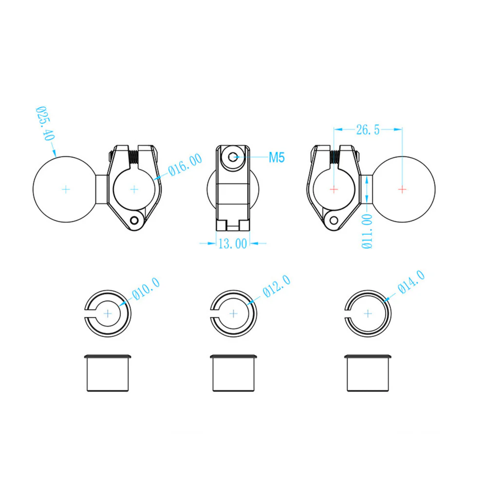P36UT | Motorcycle Mirror Universal Mount | Design for iPad, Galaxy Tab & Tablet - Image 5