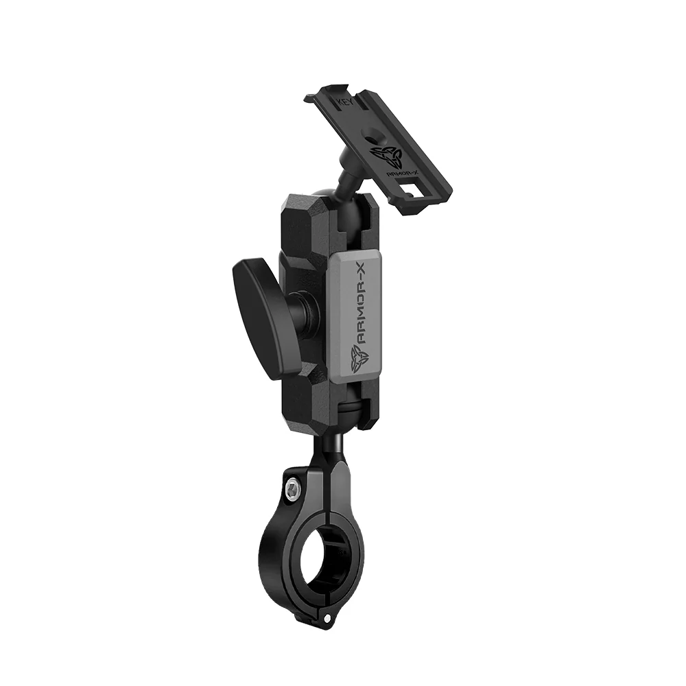 P37K | Heavy-Duty Motorcycle Handlebar Mount | ⌀22-32mm | ONE-LOCK for Phone