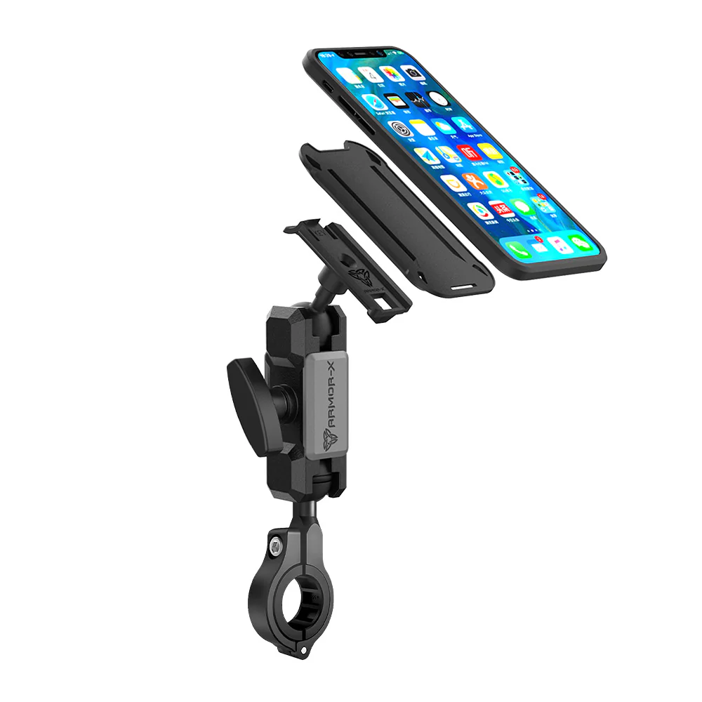 P37K | Heavy-Duty Motorcycle Handlebar Mount | ⌀22-32mm | ONE-LOCK for Phone - Image 10