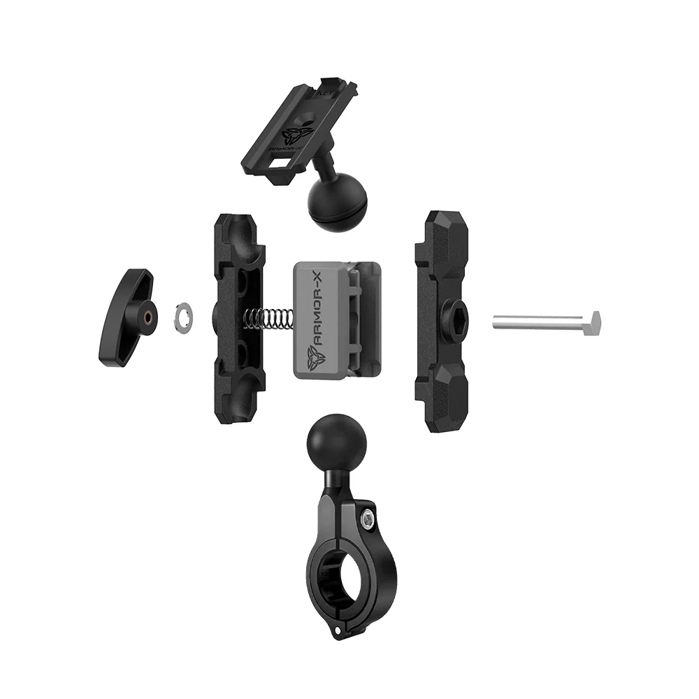 P37K | Heavy-Duty Motorcycle Handlebar Mount | ⌀22-32mm | ONE-LOCK for Phone - Image 11