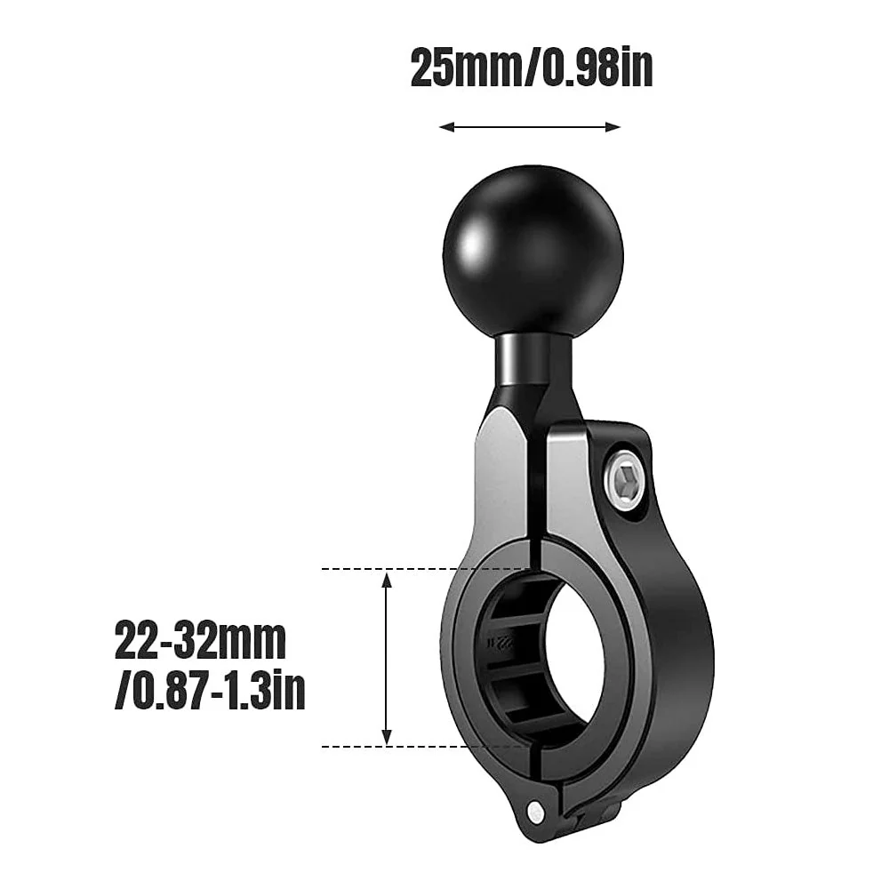 P37T | Heavy-Duty Motorcycle Handlebar Mount | ⌀22-32mm | ONE-LOCK for Tablet - Image 4