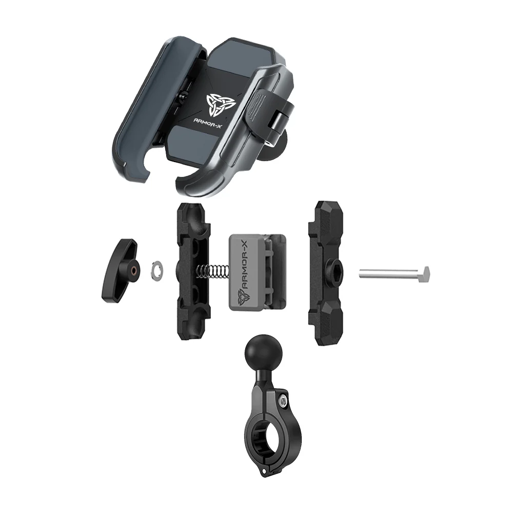 P37UP | Motorcycle Handlebar Universal Mount | ⌀22-32mm | Design for Phone - Image 12
