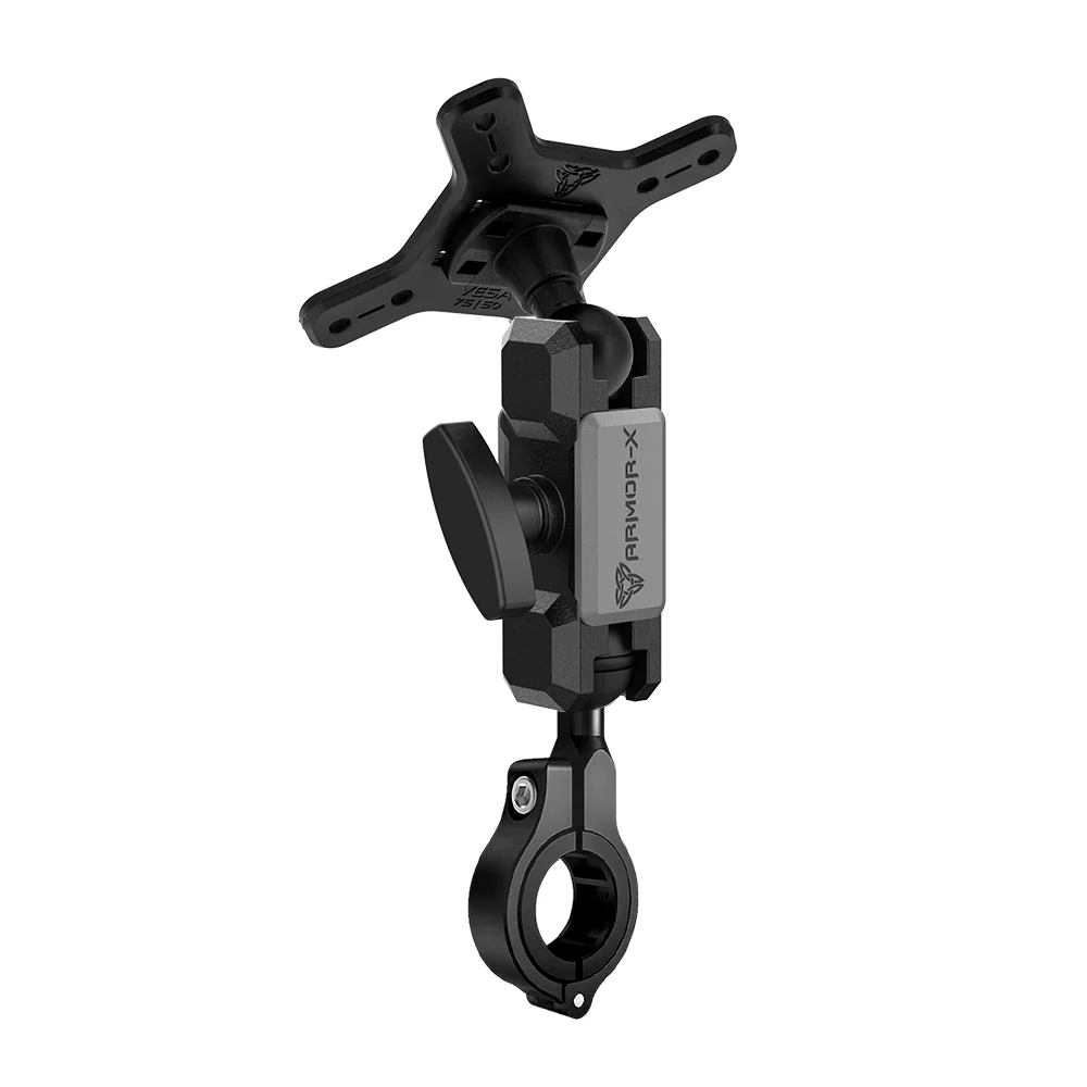 VSA-P37 | Motorcycle Handlebar VESA Mount ( 75x75mm | 50x50mm ) | ⌀22-32mm | Design for Tablet