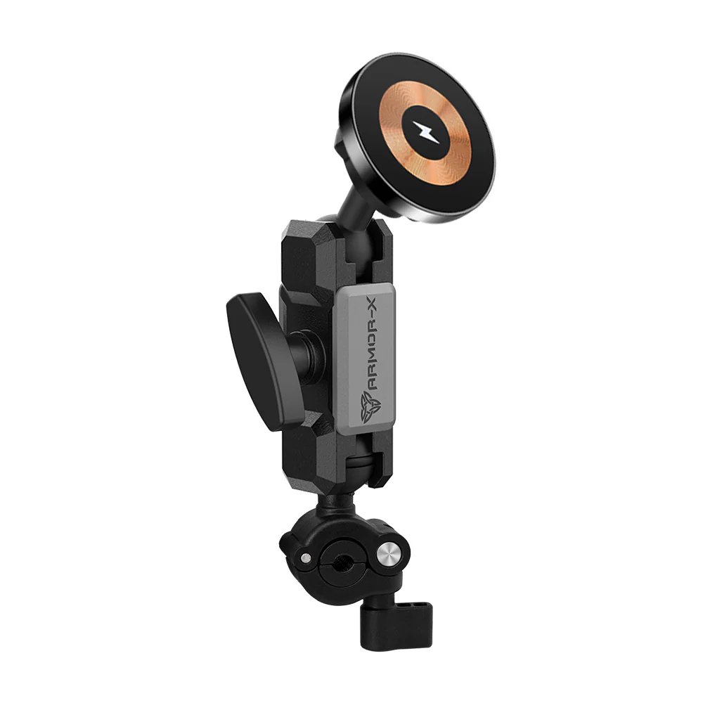 P39MS03 | Motorcycle Mirror Tube PixelSnap 15W Fast Charger Mount | ONE-LOCK for Google Pixel Smartphone