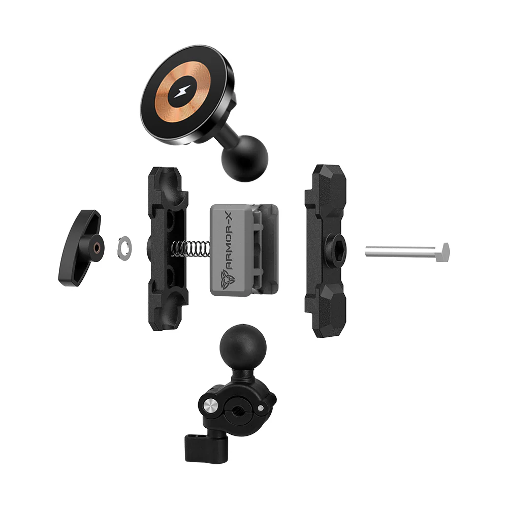 P39MS03 | Motorcycle Mirror Tube PixelSnap 15W Fast Charger Mount | ONE-LOCK for Google Pixel Smartphone - Image 10