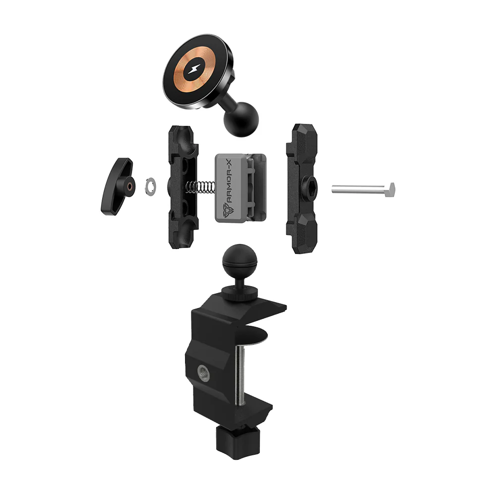P3MS03 | G-Clamp Mount | MagSafe / Pixelsnap 15W Fast Charger | ONE-LOCK for iPhone & Smartphone - Image 9