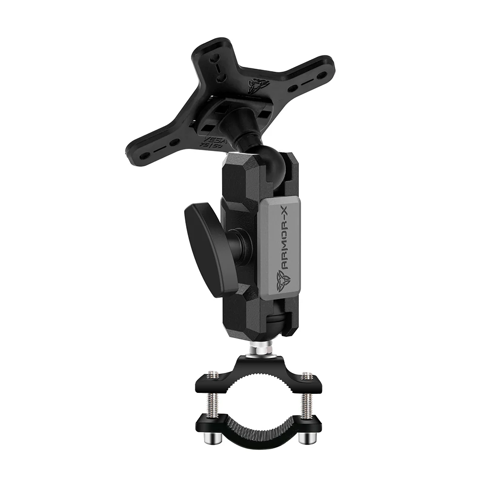 VSA-P44 | Handlebar Rail VESA Mount ( 75x75mm | 50x50mm ) | ⌀20-38mm | Design for Tablet