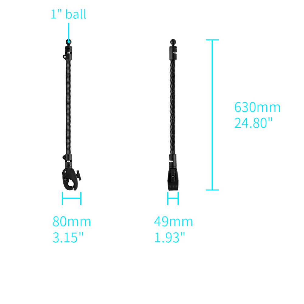 P46K | Adjustable Gooseneck Tough Clamp Mount | ONE-LOCK for Phone - Image 2