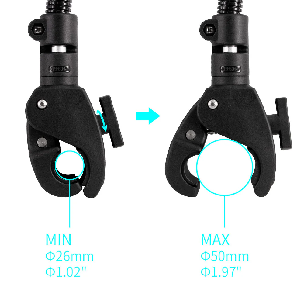 P46T | Adjustable Gooseneck Tough Clamp Mount | ONE-LOCK for Tablet - Image 9