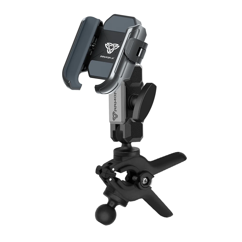 P49UP | Dual Ball Tough Spring Clamp Mount Universal Mount | Design for Phone