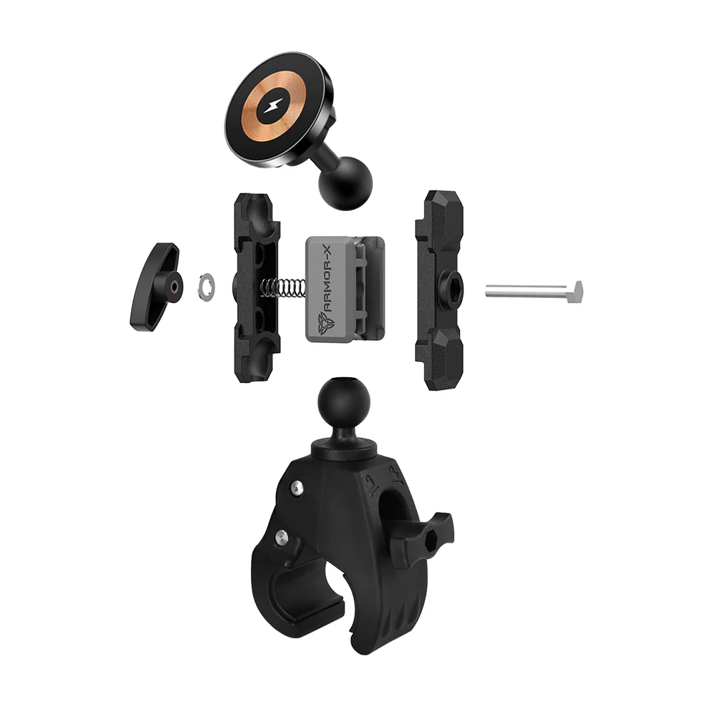 P50MS03 | Heavy-Duty Quick Release Bar Mount (LARGE) | MagSafe / Pixelsnap 15W Fast Charger | ONE-LOCK for iPhone & Smartphone - Image 9
