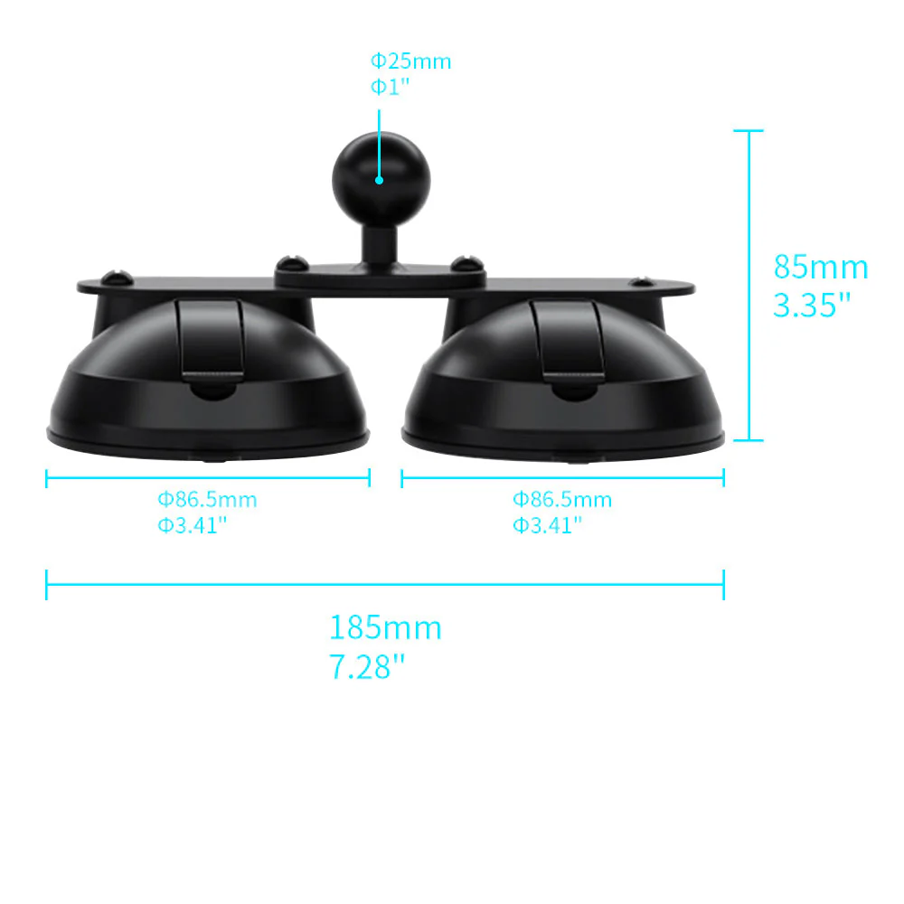 P52UP | Glass Double Suction Cup Universal Mount | Design for Phone - Image 2
