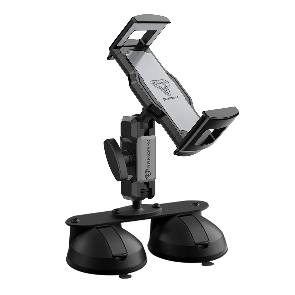 P52UT | Glass Double Suction Cup Universal Mount | Design for iPad, Galaxy Tab & Tablet