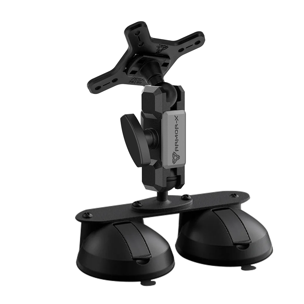 VSA-P52 | Glass Double Suction Cup VESA Mount ( 75x75mm | 50x50mm ) | Design for Tablet