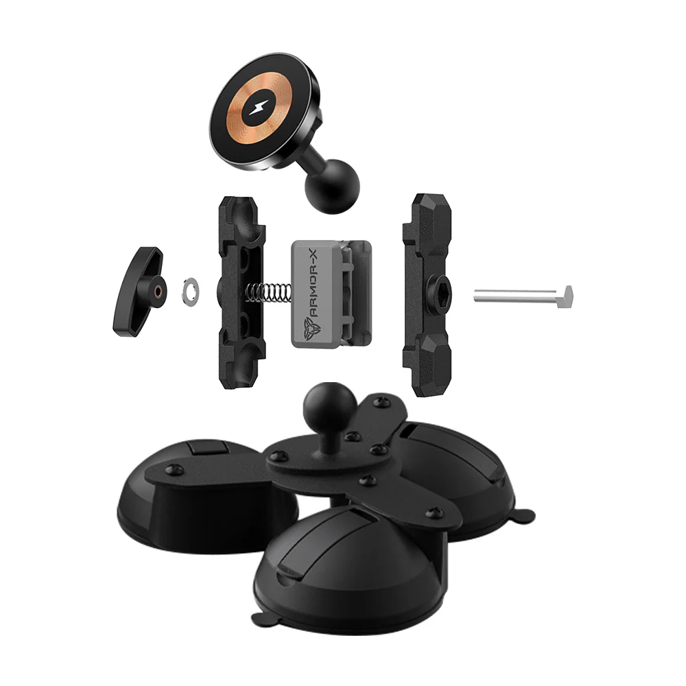 P53MS03 | Glass Triple Suction Cup PixelSnap 15W Fast Charger Mount | ONE-LOCK for Google Pixel Smartphone - Image 9