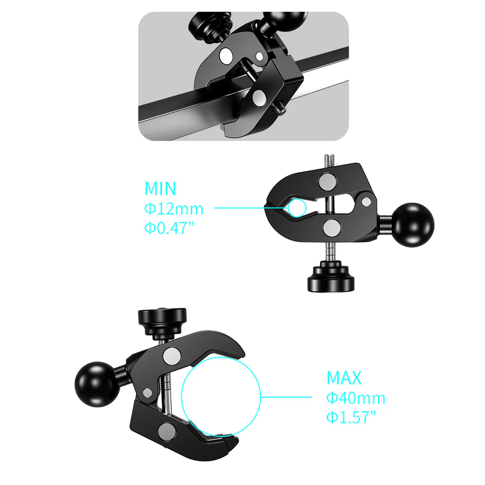 VSA-P56 | Handlebar Clamp VESA Mount ( 75x75mm | 50x50mm ) | Design for Tablet - Image 4