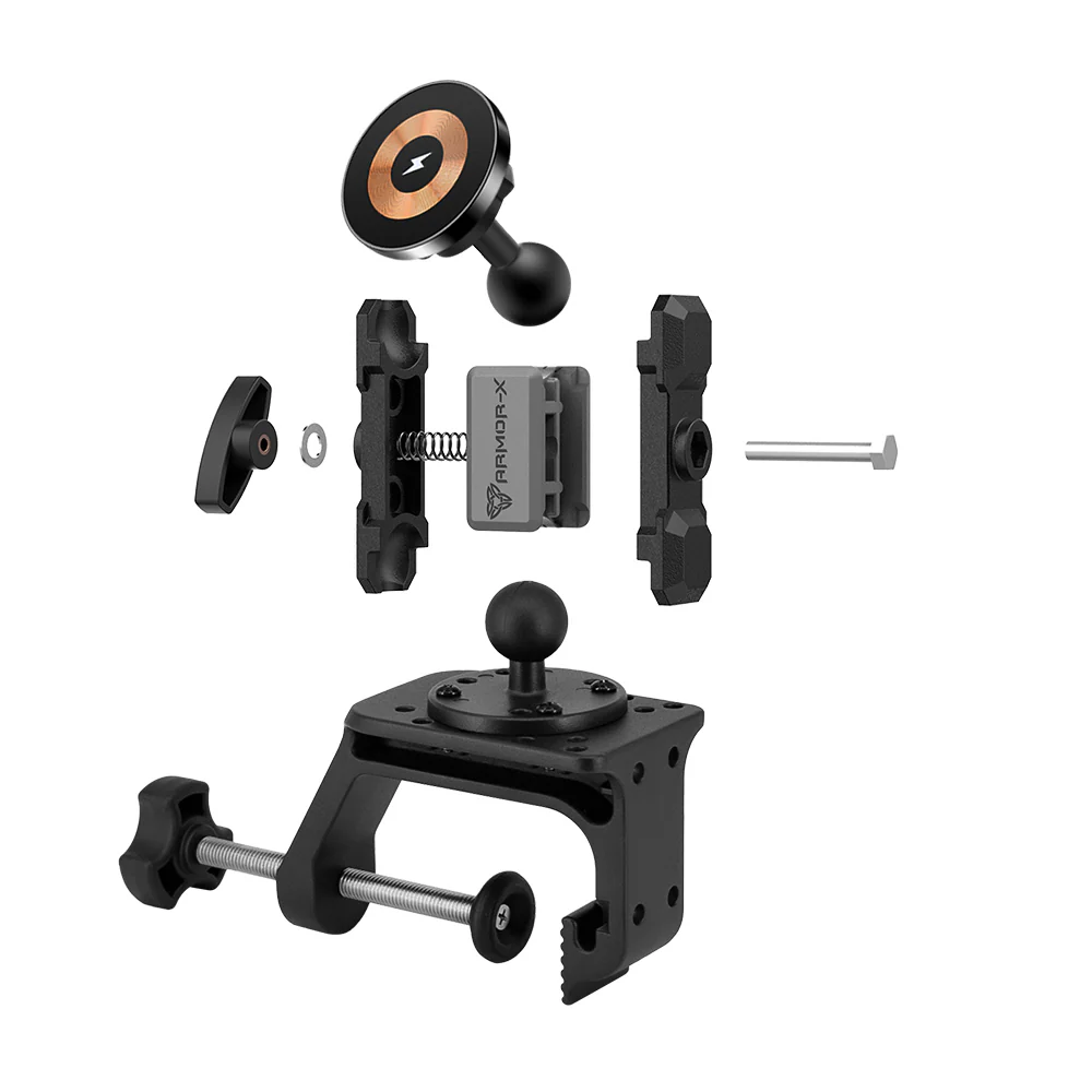 P58MS03 | Heavy-Duty G-Clamp Mount | MagSafe / Pixelsnap 15W Fast Charger | ONE-LOCK for iPhone & Smartphone - Image 10