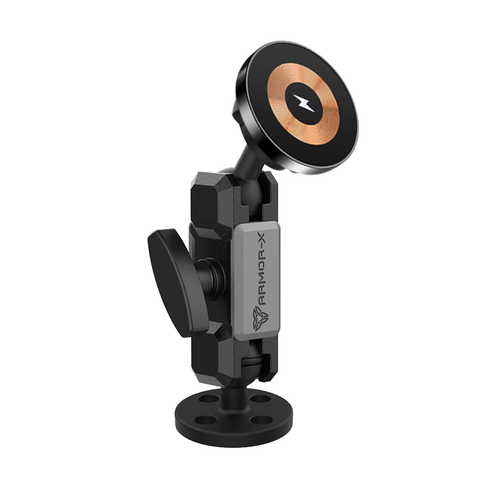 P5MS03 | Round Drill-Down Mount | MagSafe / Pixelsnap 15W Fast Charger | ONE-LOCK for iPhone & Smartphone