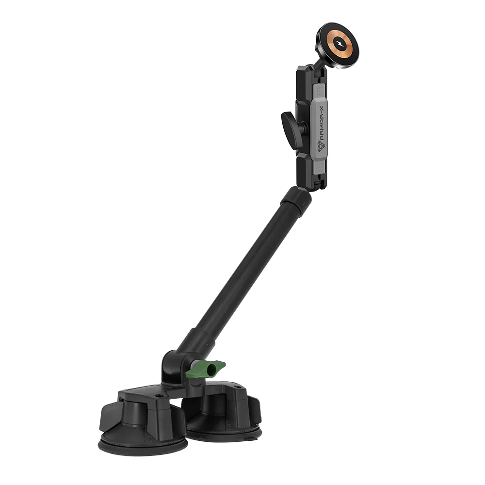 P65MS03 | Dual Suction Cup Mount with Long Arm | MagSafe / Pixelsnap 15W Fast Charger | ONE-LOCK for iPhone & Smartphone - Image 11