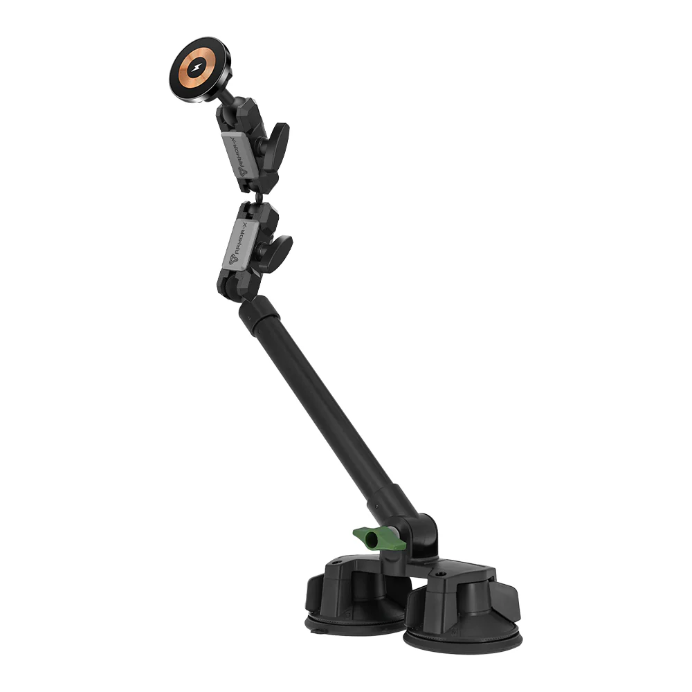 P65MS03 | Dual Suction Cup Mount with Long Arm | MagSafe / Pixelsnap 15W Fast Charger | ONE-LOCK for iPhone & Smartphone - Image 12