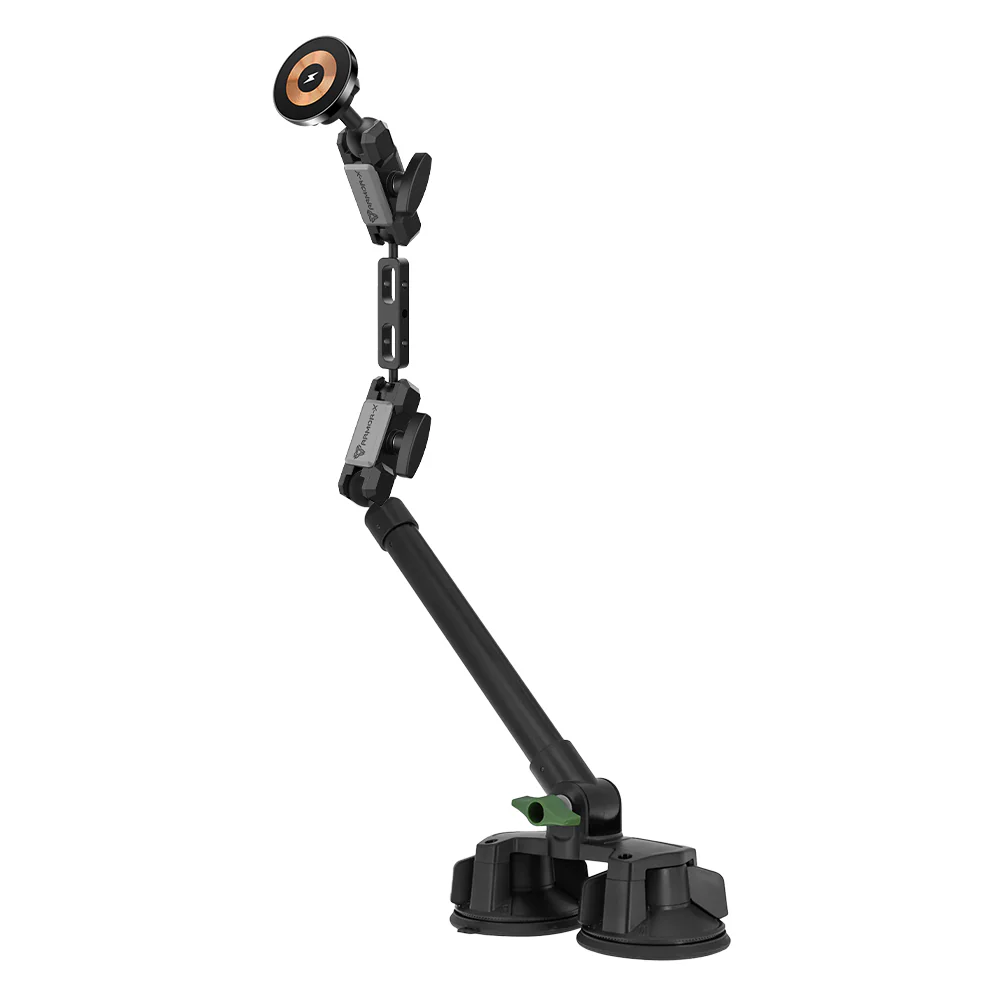 P65MS03 | Dual Suction Cup Mount with Long Arm | MagSafe / Pixelsnap 15W Fast Charger | ONE-LOCK for iPhone & Smartphone - Image 13