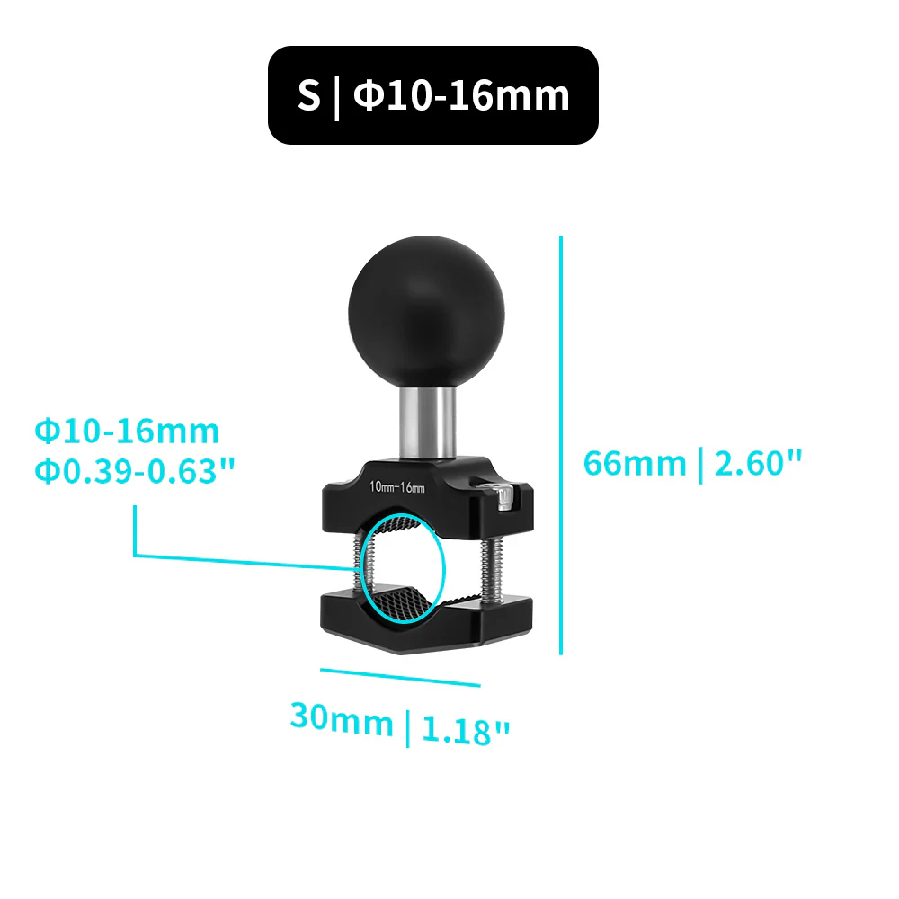 P67UP | Bar Clamp Universal Mount | ⌀10-32mm | Design for Phone - Image 2