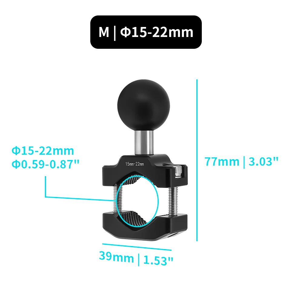 P67UP | Bar Clamp Universal Mount | ⌀10-32mm | Design for Phone - Image 3