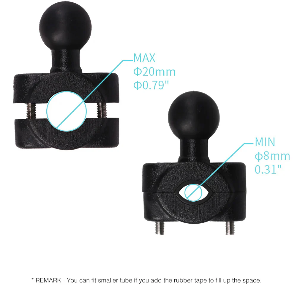 P6T | Heavy-Duty Rail Base Mount *SMALL | ⌀8-20mm | ONE-LOCK for Tablet - Image 2