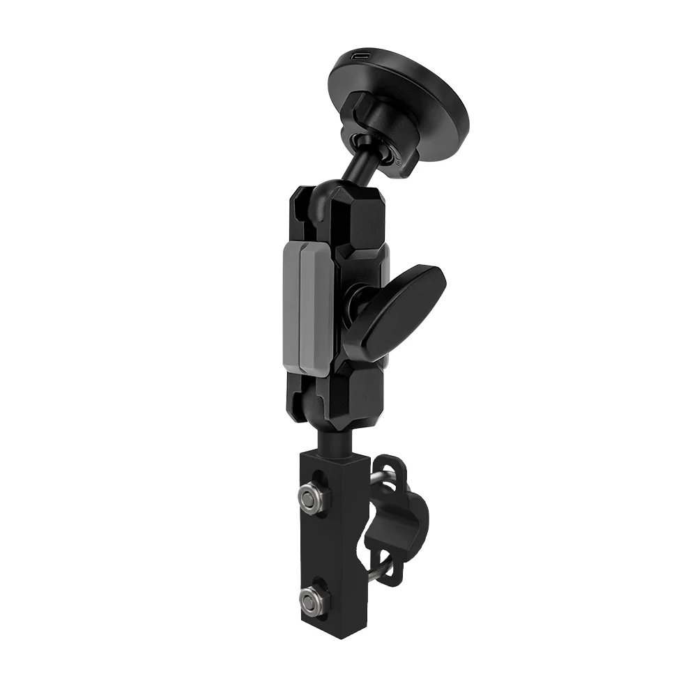 P8MS03 | Heavy-Duty U-Bolt Bar Mount | ⌀12-35mm | MagSafe / Pixelsnap 15W Fast Charger | ONE-LOCK for iPhone & Smartphone - Image 7